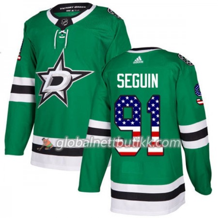 Dallas Stars Hockeydrakt Tyler Seguin 91 2017-2018 USA Flag Fashion Grønn Adidas Authentic - Herre